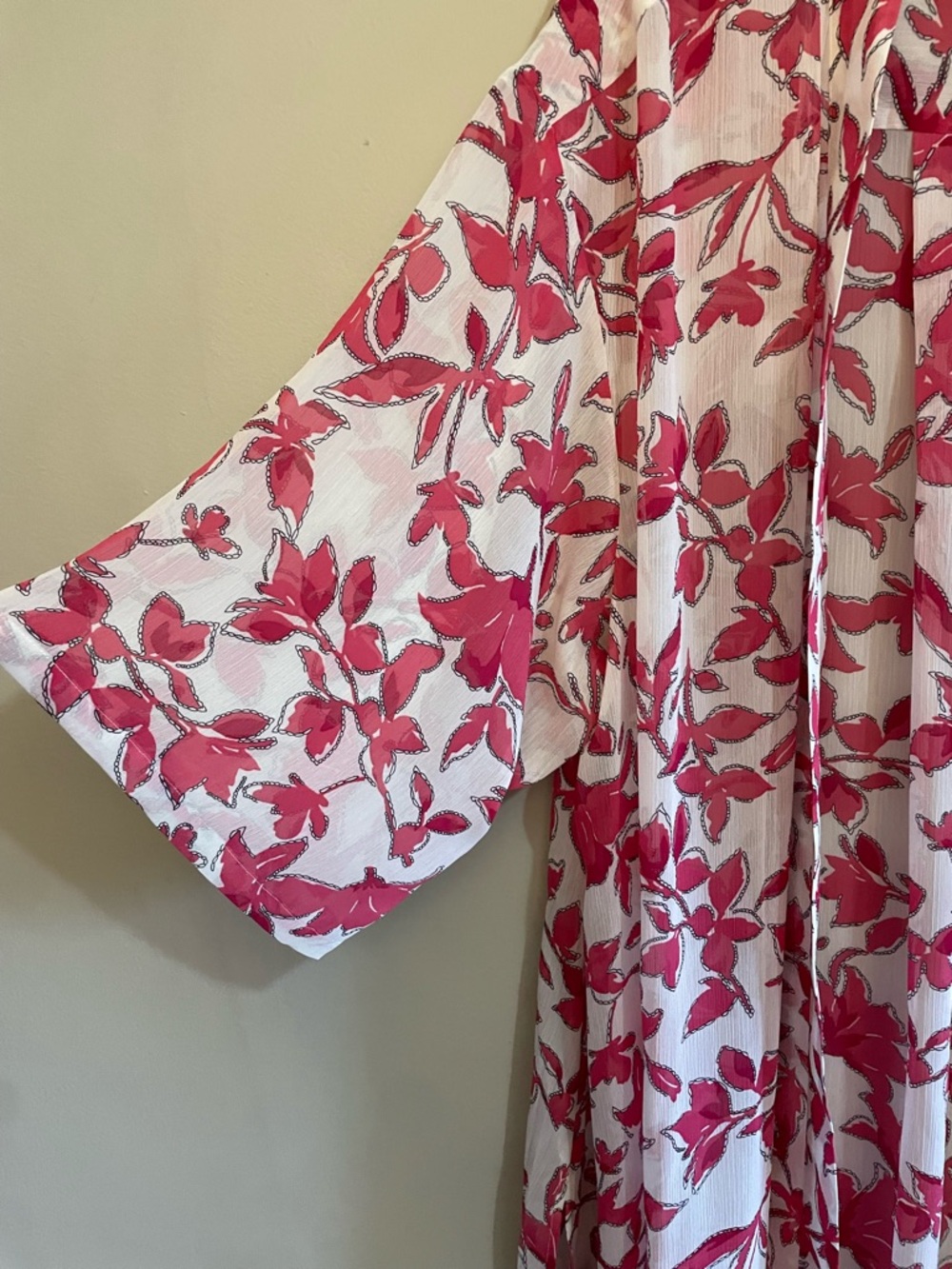 Penningtons White & Pink Floral Open-Front Kimono – Plus Size 4X/5X NWoT - Picture 8 of 14